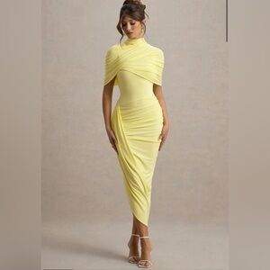 Club L London Yellow Midi Dress